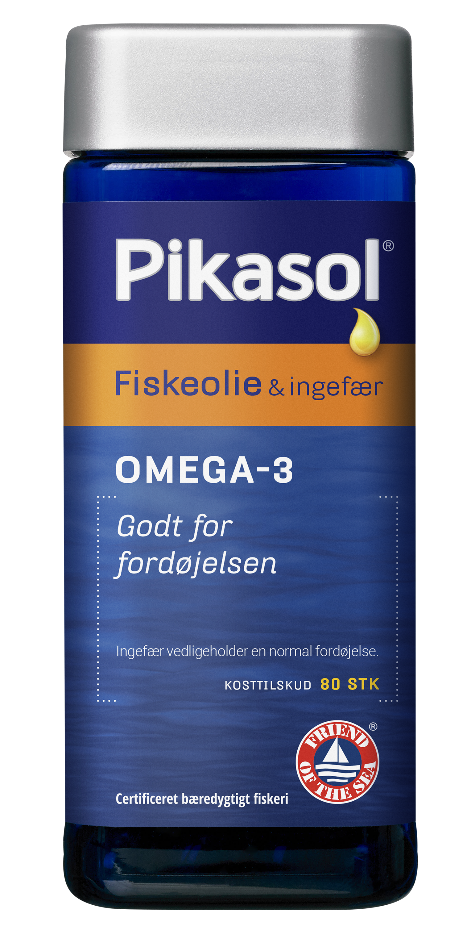 PIKASOL Fiskeolie & Ingefær